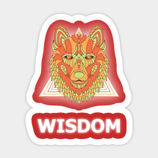 Spirit Wolf - Wisdom Sticker by ShineYourLight